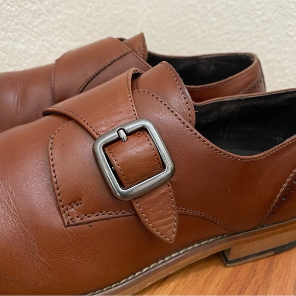 STACY ADAMS Men's Duncan Cap-Toe Single Monk Strap Leather Shoes Size 11.5M - Picture 11 of 15
